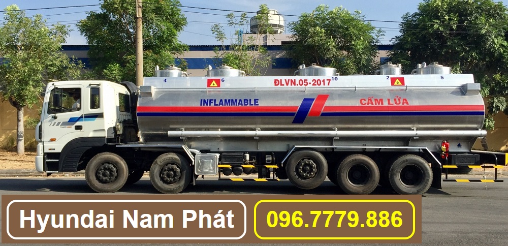 xe hyundai hd360 đóng bồn nhôm 28 khối